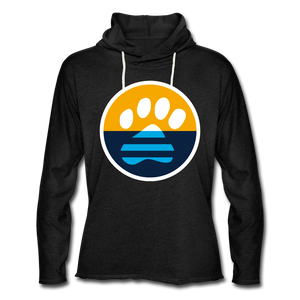 MKE Flag Paw Lightweight Terry Hoodie - charcoal grey