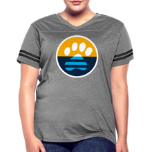 Load image into Gallery viewer, MKE Flag Paw Contoured Vintage Sport T-Shirt - heather gray/charcoal