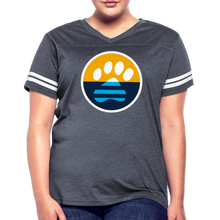 Load image into Gallery viewer, MKE Flag Paw Contoured Vintage Sport T-Shirt - vintage navy/white