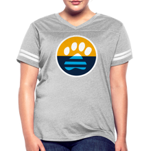 Load image into Gallery viewer, MKE Flag Paw Contoured Vintage Sport T-Shirt - heather gray/white