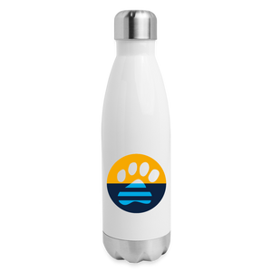 MKE Flag Paw Insulated Stainless Steel Water Bottle - white