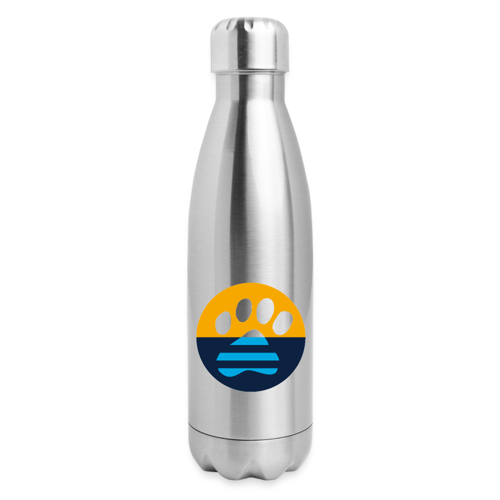 MKE Flag Paw Insulated Stainless Steel Water Bottle - silver