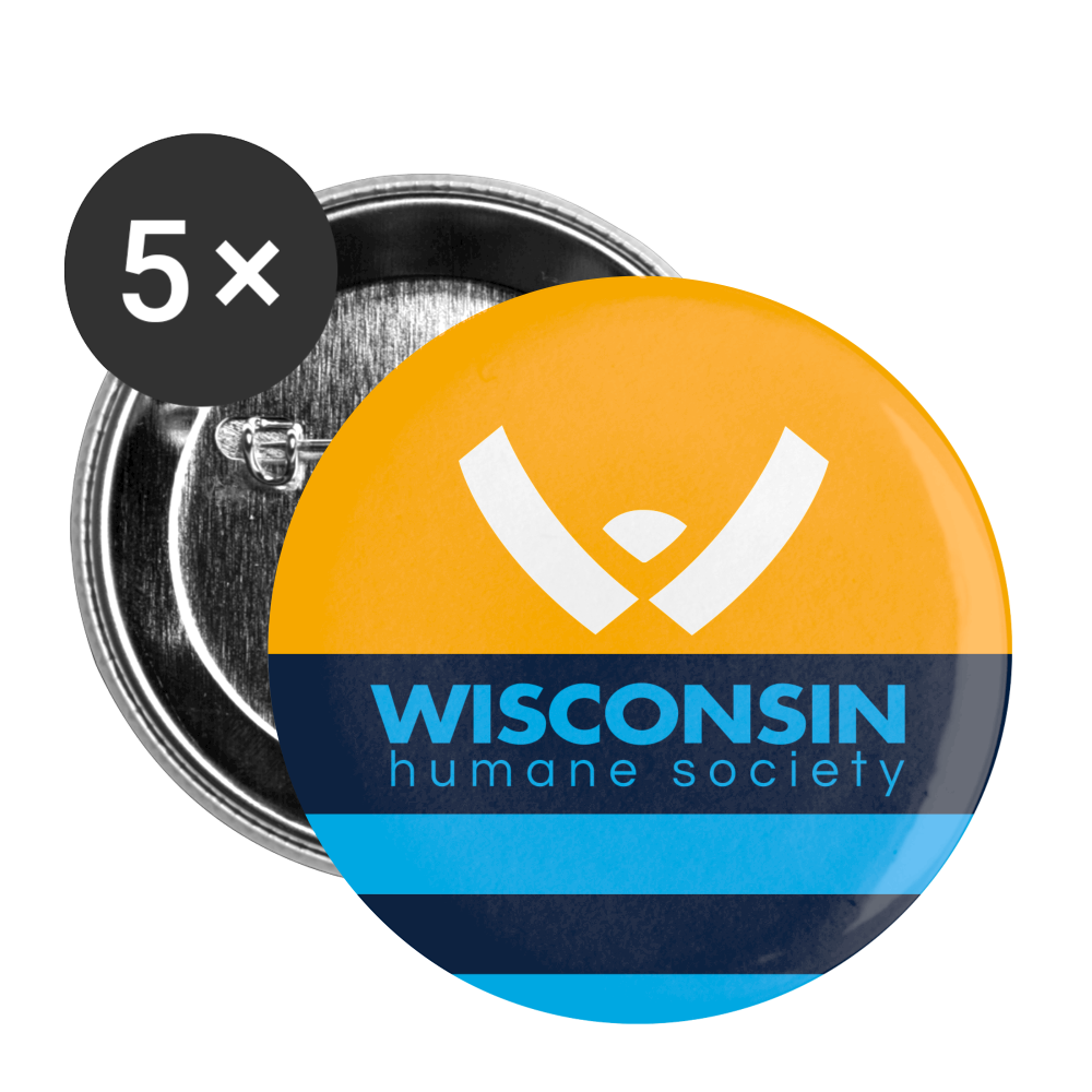 WHS x MKE Flag Buttons large 2.2'' (5-pack) - white