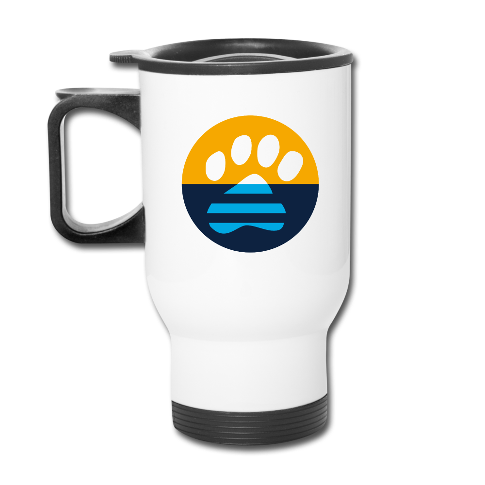 MKE Flag Paw Travel Mug - white