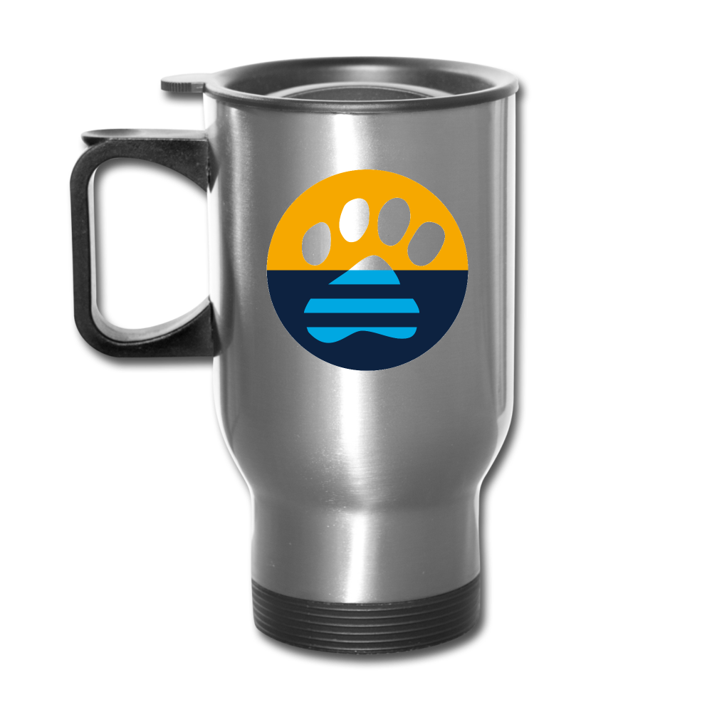 MKE Flag Paw Travel Mug - silver