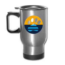 Load image into Gallery viewer, MKE Flag Paw Travel Mug - silver