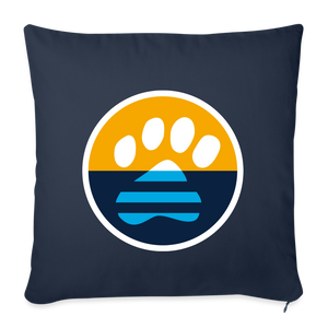 MKE Flag Paw Throw Pillow Cover 18” x 18” - navy