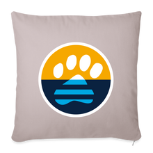 Load image into Gallery viewer, MKE Flag Paw Throw Pillow Cover 18” x 18” - light taupe