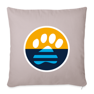 MKE Flag Paw Throw Pillow Cover 18” x 18” - light taupe