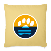 Load image into Gallery viewer, MKE Flag Paw Throw Pillow Cover 18” x 18” - washed yellow