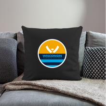 Load image into Gallery viewer, WHS x MKE Flag Throw Pillow Cover 18” x 18” - black