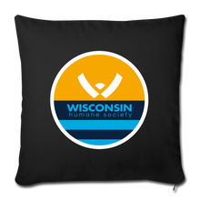 Load image into Gallery viewer, WHS x MKE Flag Throw Pillow Cover 18” x 18” - black