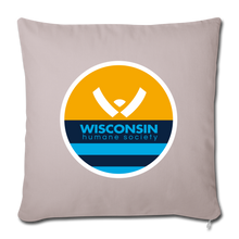 Load image into Gallery viewer, WHS x MKE Flag Throw Pillow Cover 18” x 18” - light taupe