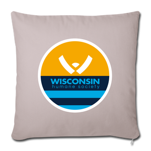 WHS x MKE Flag Throw Pillow Cover 18” x 18” - light taupe