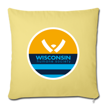 Load image into Gallery viewer, WHS x MKE Flag Throw Pillow Cover 18” x 18” - washed yellow