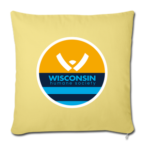 WHS x MKE Flag Throw Pillow Cover 18” x 18” - washed yellow