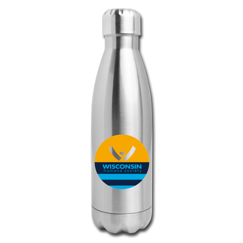 WHS x MKE Flag Insulated Stainless Steel Water Bottle - silver