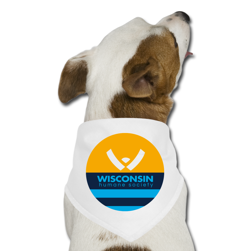 WHS x MKE Flag Dog Bandana - white