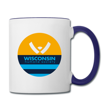 Load image into Gallery viewer, WHS x MKE Flag Contrast Coffee Mug - white/cobalt blue