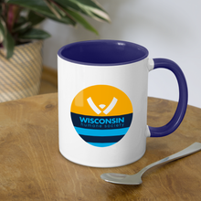 Load image into Gallery viewer, WHS x MKE Flag Contrast Coffee Mug - white/cobalt blue