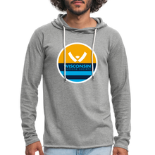 Load image into Gallery viewer, WHS x MKE Flag Lightweight Terry Hoodie - heather gray