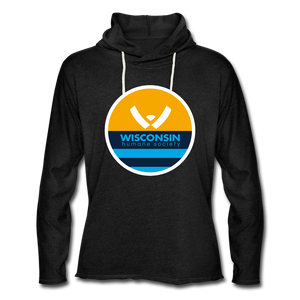 WHS x MKE Flag Lightweight Terry Hoodie - charcoal grey
