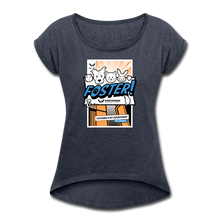 Load image into Gallery viewer, Foster Comic Roll Cuff T-Shirt - navy heather