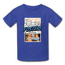 Load image into Gallery viewer, Foster Comic Hanes Youth Tagless T-Shirt - royal blue