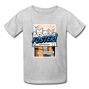Foster Comic Hanes Youth Tagless T-Shirt - heather gray