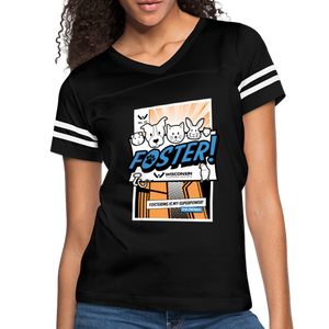 Foster Comic Vintage Sport T-Shirt - black/white