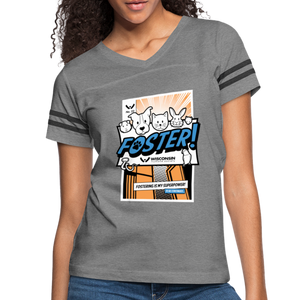 Foster Comic Vintage Sport T-Shirt - heather gray/charcoal