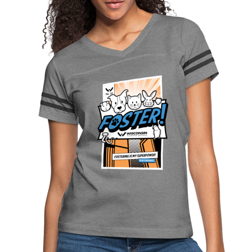 Foster Comic Vintage Sport T-Shirt - heather gray/charcoal