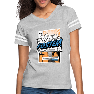 Foster Comic Vintage Sport T-Shirt - heather gray/white