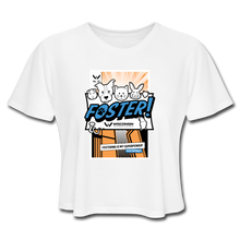 Load image into Gallery viewer, Foster Comic Cropped T-Shirt - white