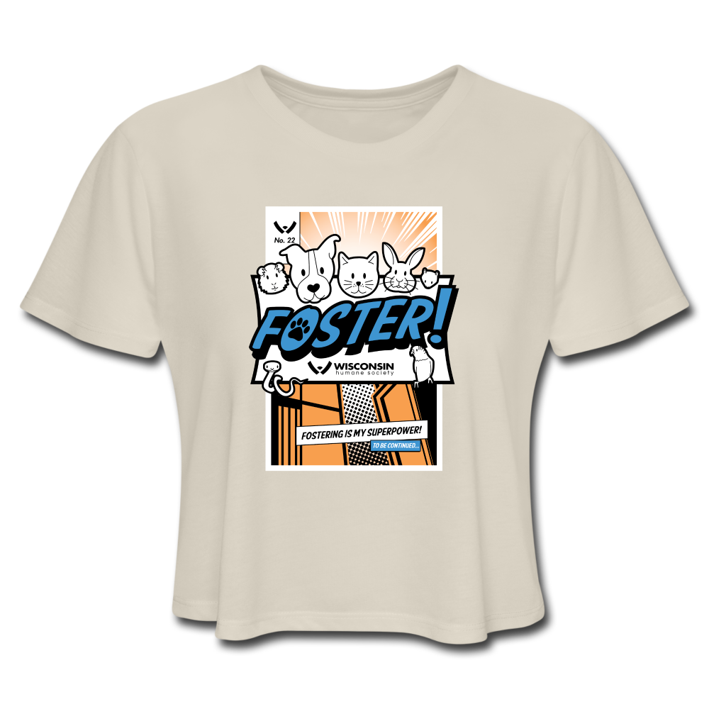 Foster Comic Cropped T-Shirt - dust