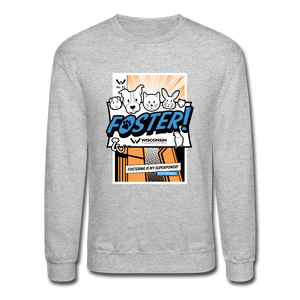 Foster Comic Crewneck Sweatshirt - heather gray