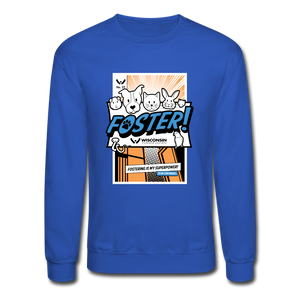 Foster Comic Crewneck Sweatshirt - royal blue