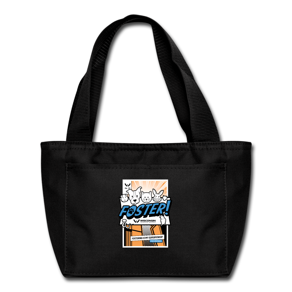 Foster Comic Lunch Bag - black