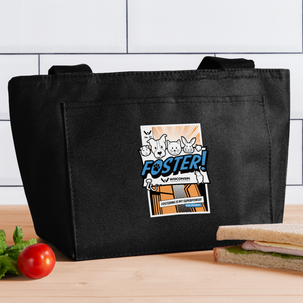 Foster Comic Lunch Bag - black