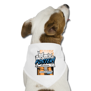 Foster Comic Dog Bandana - white
