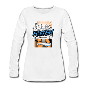 Foster Comic Contoured Premium Long Sleeve T-Shirt - white