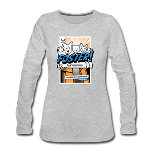 Foster Comic Contoured Premium Long Sleeve T-Shirt - heather gray
