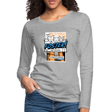 Load image into Gallery viewer, Foster Comic Contoured Premium Long Sleeve T-Shirt - heather gray