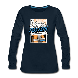 Foster Comic Contoured Premium Long Sleeve T-Shirt - deep navy