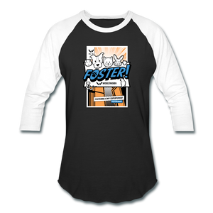 Foster Comic Baseball T-Shirt - black/white