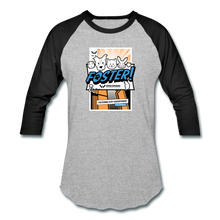 Load image into Gallery viewer, Foster Comic Baseball T-Shirt - heather gray/black