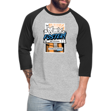 Load image into Gallery viewer, Foster Comic Baseball T-Shirt - heather gray/black
