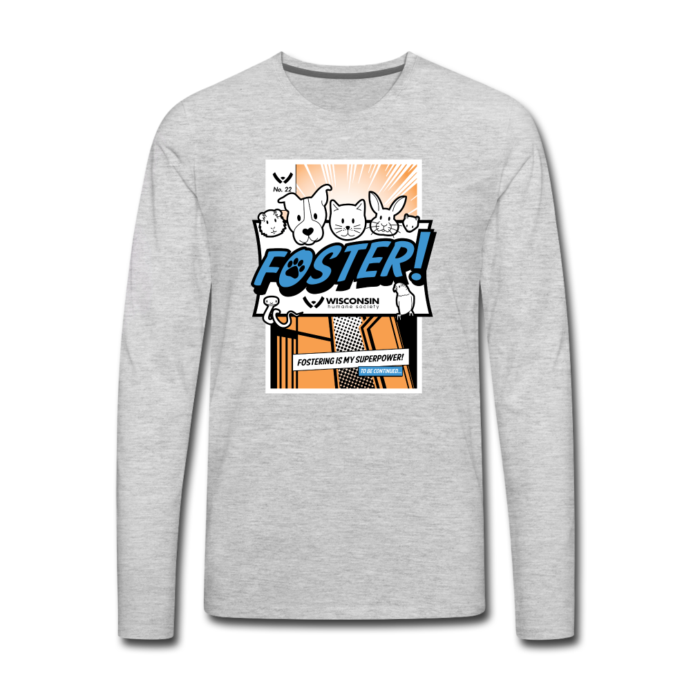 Foster Comic Classic Premium Long Sleeve T-Shirt - heather gray