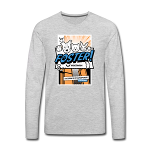 Foster Comic Classic Premium Long Sleeve T-Shirt - heather gray