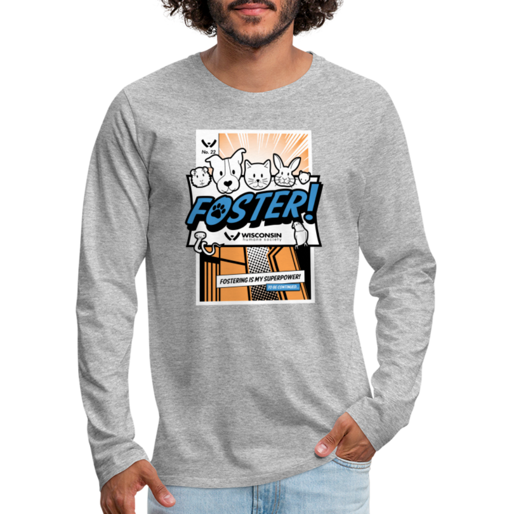 Foster Comic Classic Premium Long Sleeve T-Shirt - heather gray